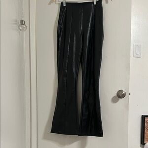 BOGO Abercrombie Black Flared Vegan Leather Pants